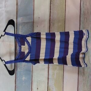 Kirra Blue and Purple Lace Tank Top